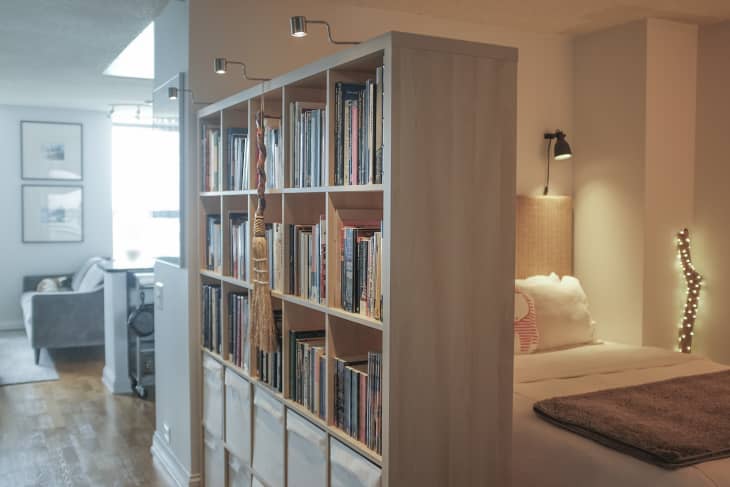 Room partition deals bookshelf